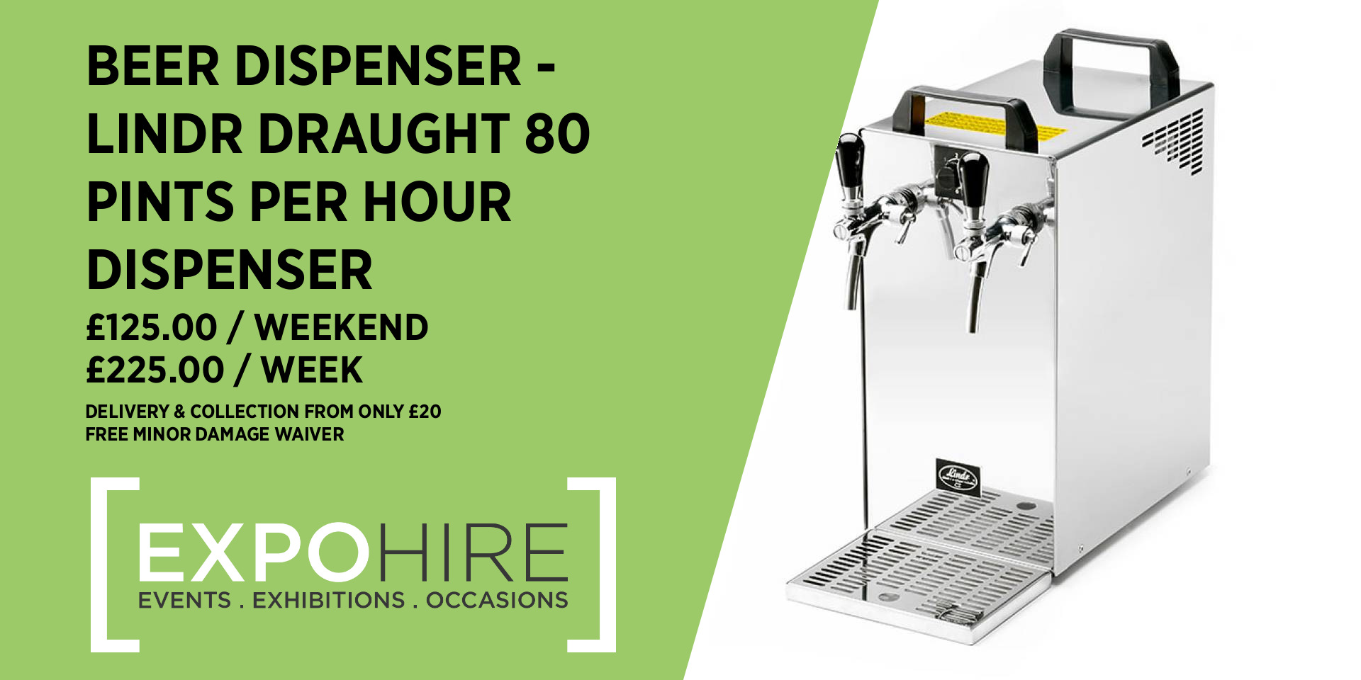 Beer Dispenser Hire • £95 / 3 Days • Expo Hire