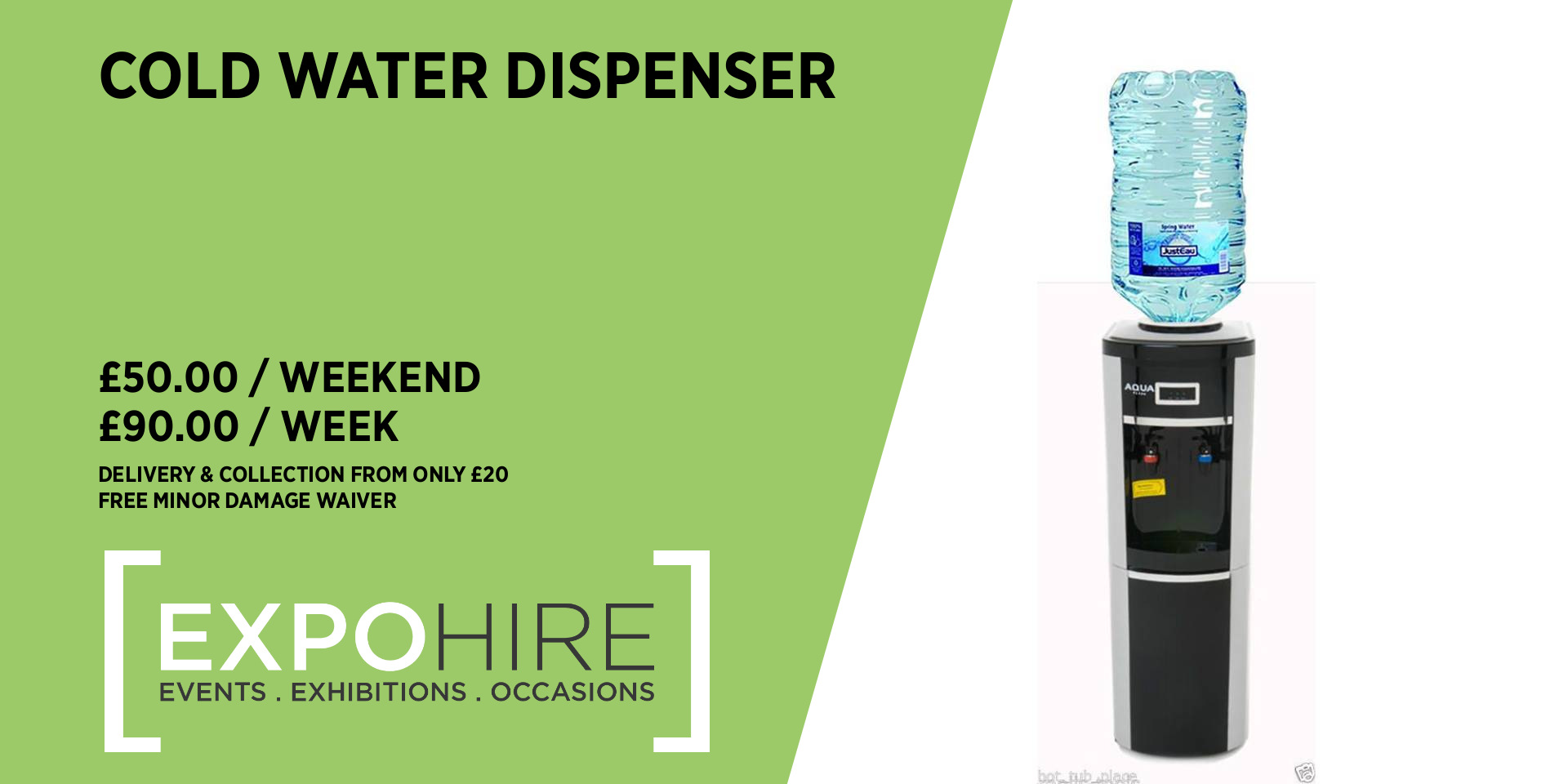Water Dispenser Hire • £50 / 3 Days • Expo Hire