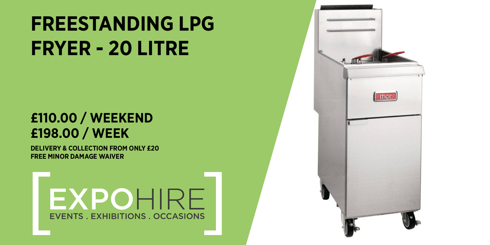 Hire LPG Fryer • £110 / 3 Days • Expo Hire