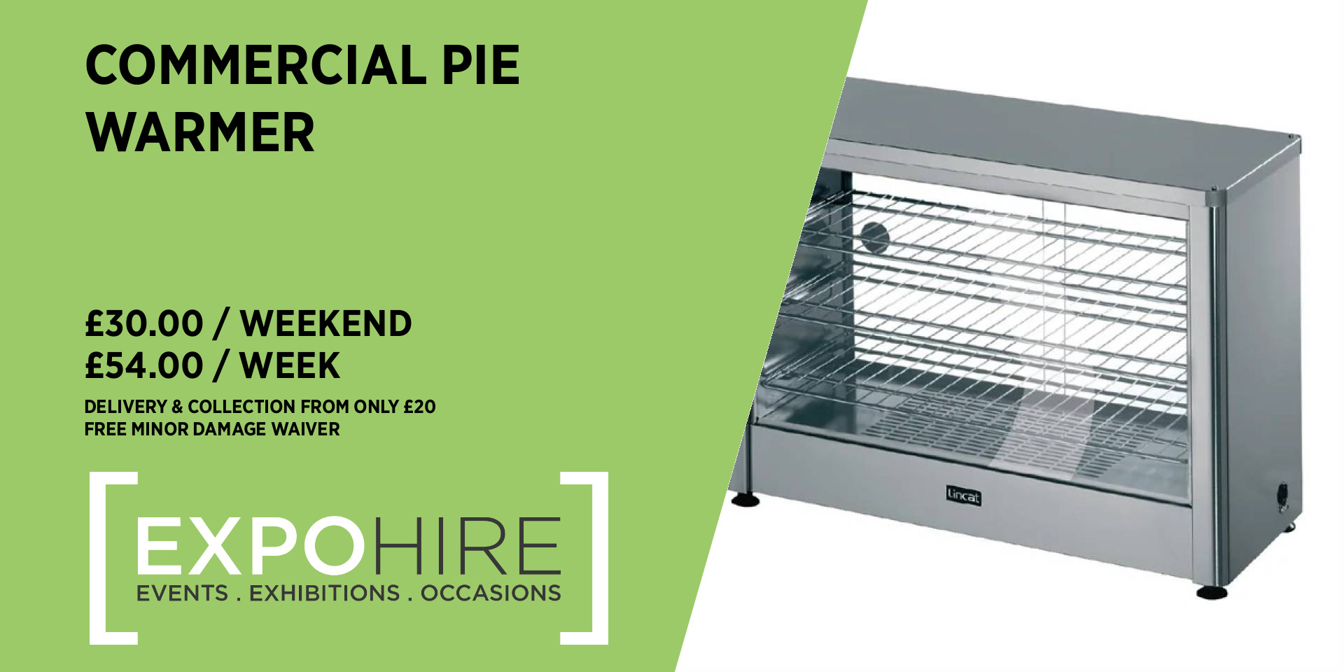 Pie Warmer Hire • £30 / 3 Days • Expo Hire