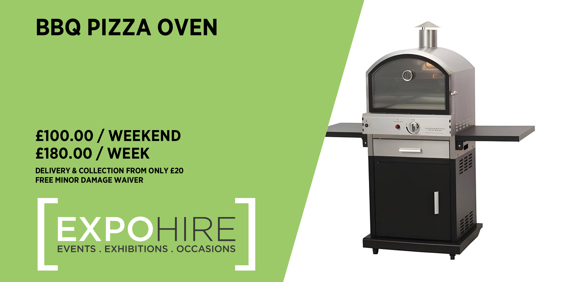 Pizza Oven Hire | £100 | LPG | 15 Pizzas/Hour | Expo Hire • Expo Hire