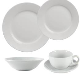 White Porcelain Dinner Set Hire - 30 Piece