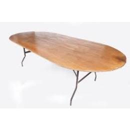 Oval Banqueting Table for Hire - 96" x 50"