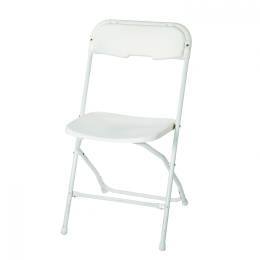 White folding chairs for hire