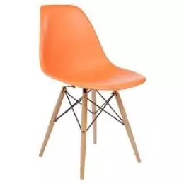 Wooden Legged Eiffel Chair Hire - Orange