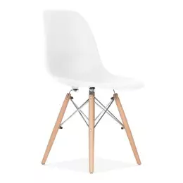 Wooden Legged Eiffel Chair Hire - White