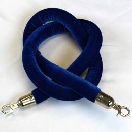 1.5m Blue Rope / Chrome Ends Barrier System Hire