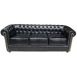 Black Chesterfield Settee Hire