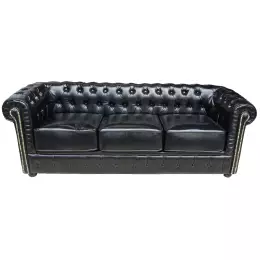 Black Chesterfield Settee Hire