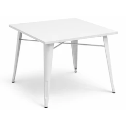 White Steel Table Hire - 80cm Square