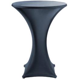 Black Stretch Tablecloth Hire Poseur Table