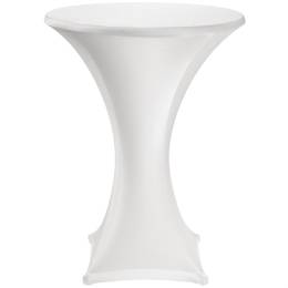 White stretch tablecloth hire - Poseur Table