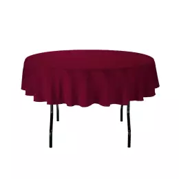 Burgundy Circular Tablecloth Hire - 120"