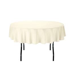 Ivory Circular Tablecloth Hire - 120"