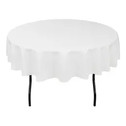 White Circular Tablecloth Hire - 120"