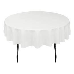 132" White Circular Banqueting Tablecloth Hire