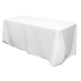 70" x 108" White Banqueting Tablecloth Hire