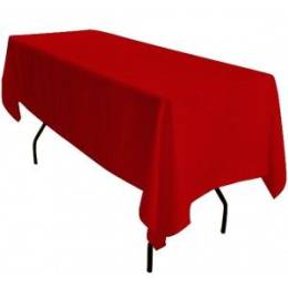 90" x 132" Red Banqueting Tablecloth Hire