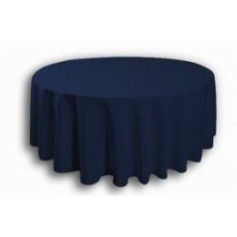 120" Navy Blue Circular Tablecloth Hire