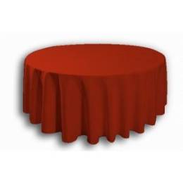 120" Red Circular Banqueting Tablecloth Hire