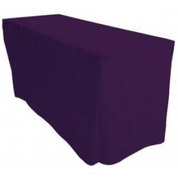 6' Fitted Tablecloth for hire - Purple