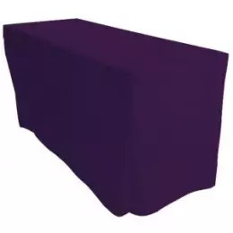 Purple Fitted Tablecloth Hire - 6ft