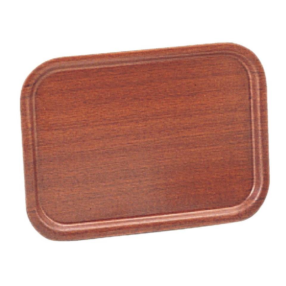 Bar Tray Hire - Large Mahogany