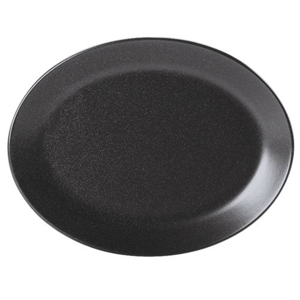 Dark Grey Oval Dinner Plate Hire