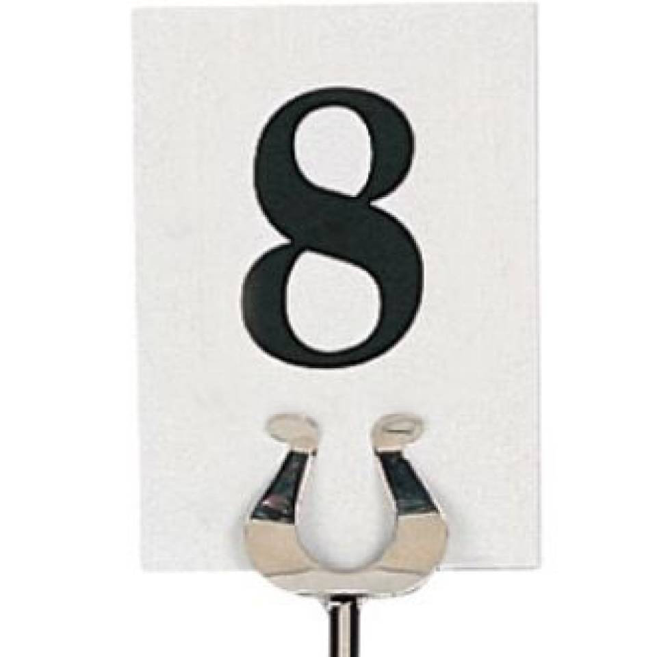 Table Numbers Cards Hire - Numbers 1-10
