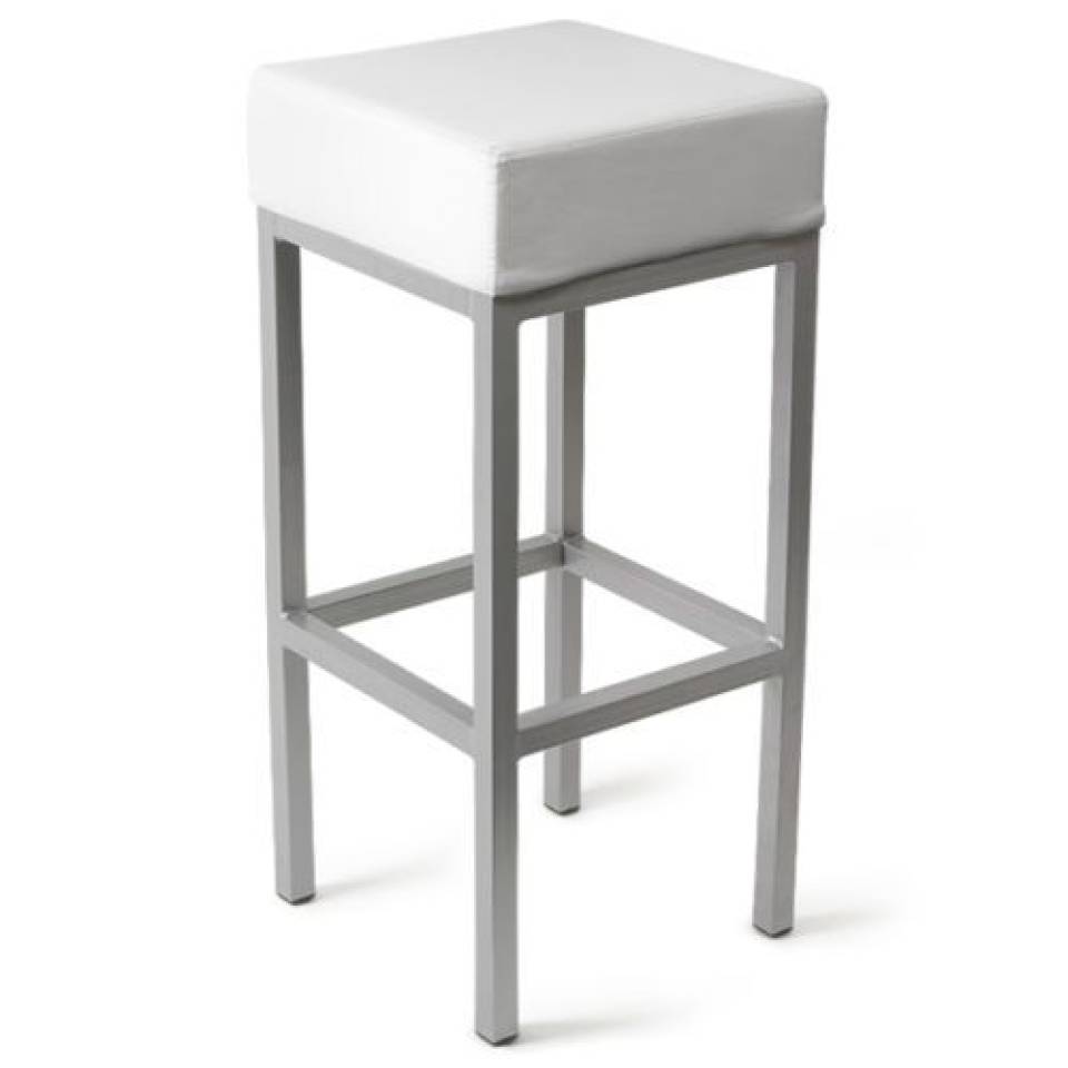 Cube Bar Stool Hire - White