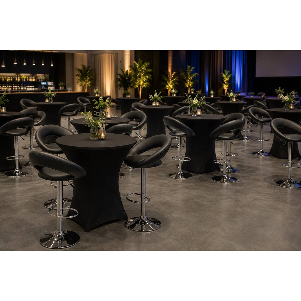 New Moon Bar Stool Hire Black | Event Furniture