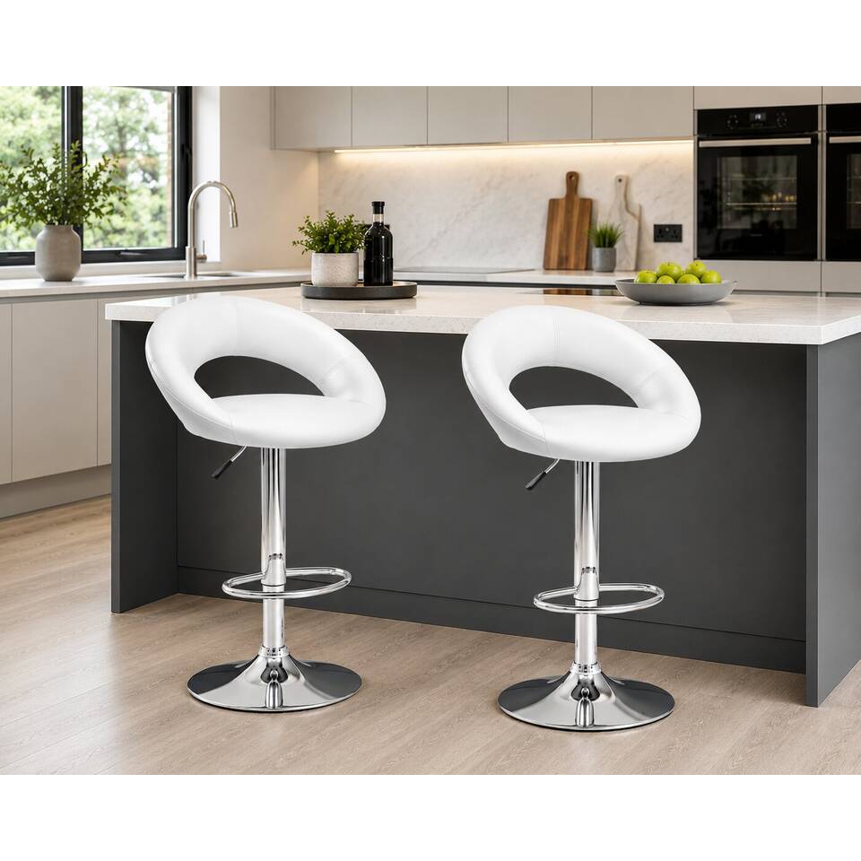 New Moon Bar Stool - White Hire