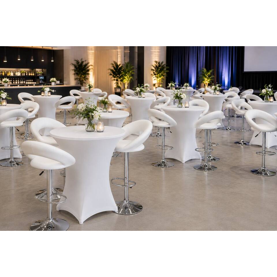 New Moon Bar Stool - White Hire