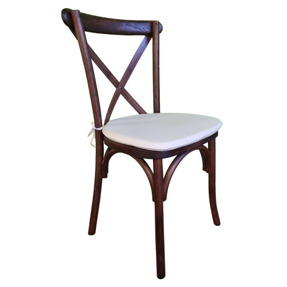 Cross Back Chair Hire - Oak