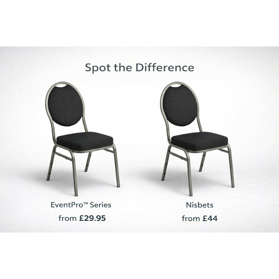 Black Padded Conference Chair Hire | Stackable | Expo Hire UK