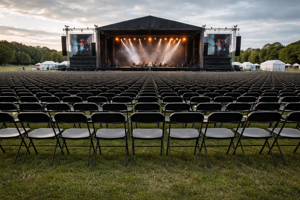 Black Folding Chair Hire