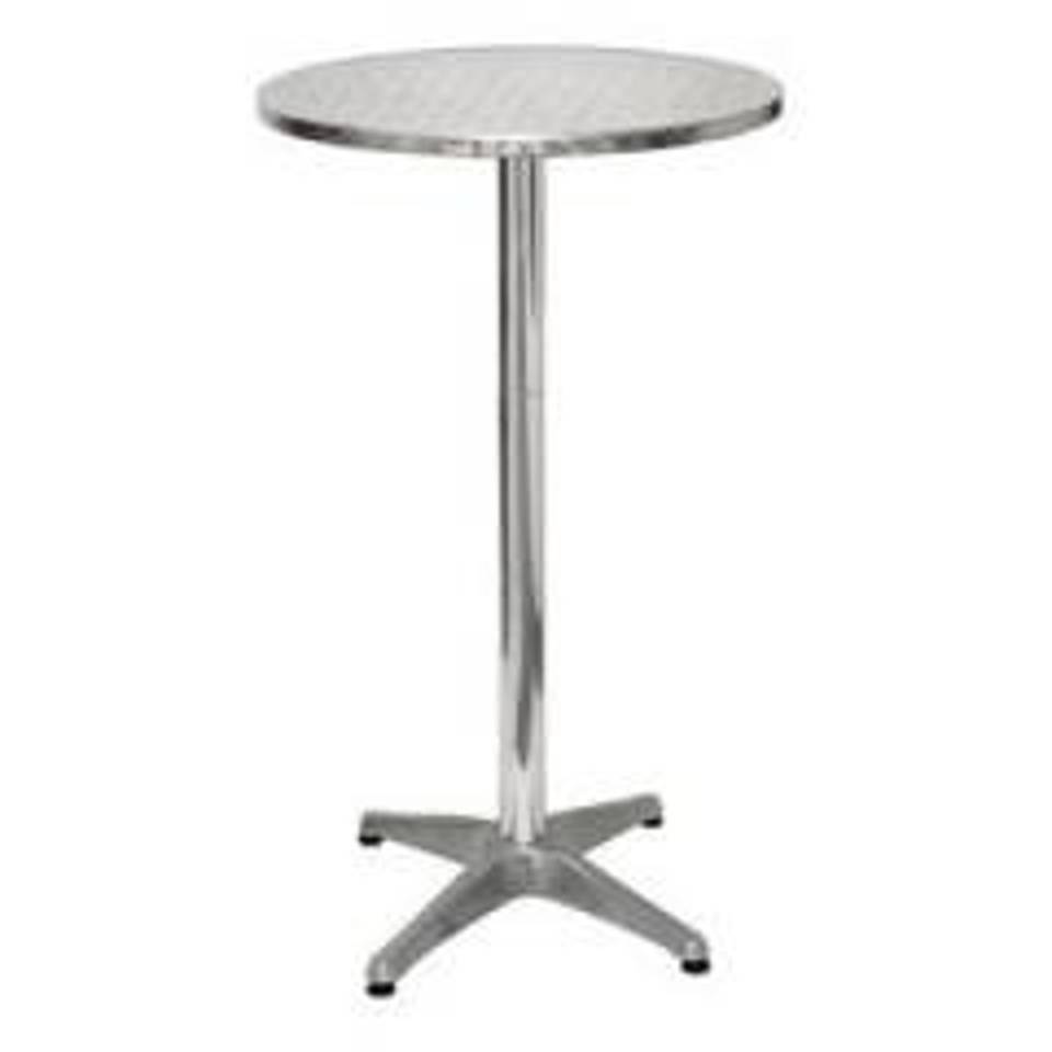 Poseur Table - Metallic Silver Hire