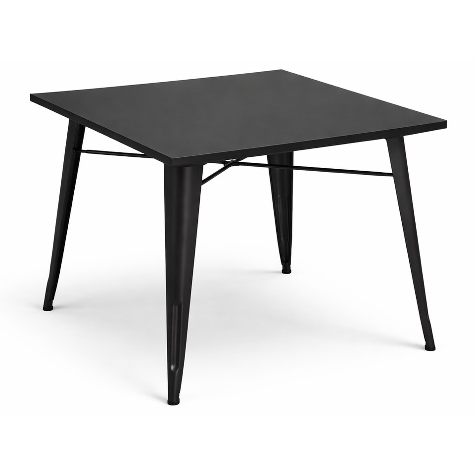 Black Steel Table Hire - 80cm Square