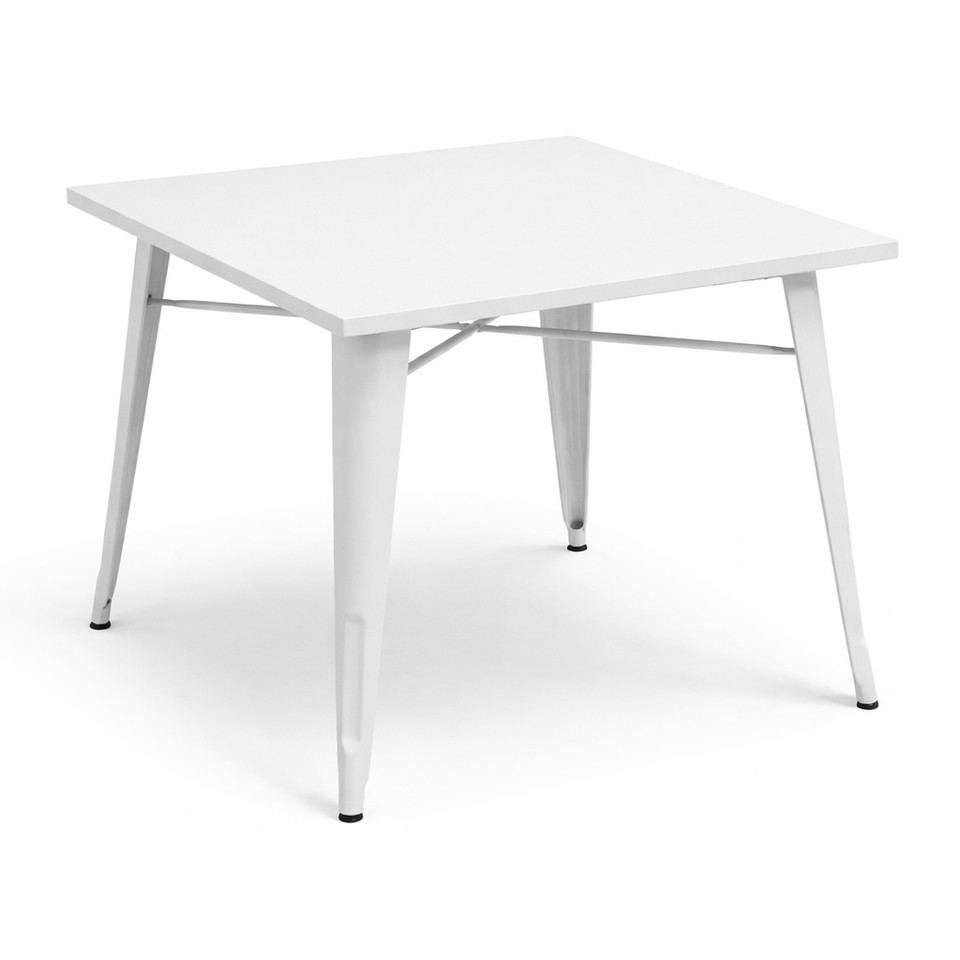White Steel Table Hire - 80cm Square
