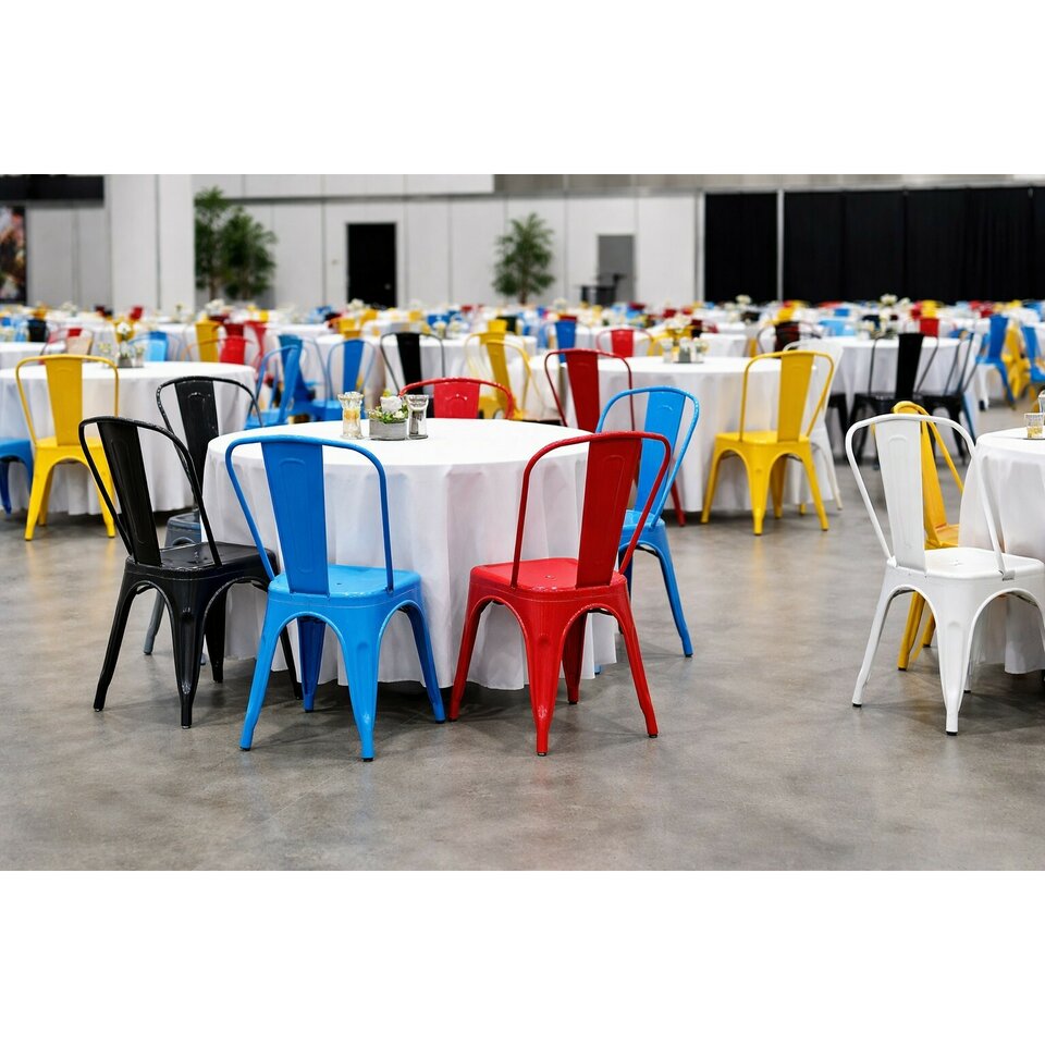 Tolix Cafe Chair Hire | Red Steel Seating