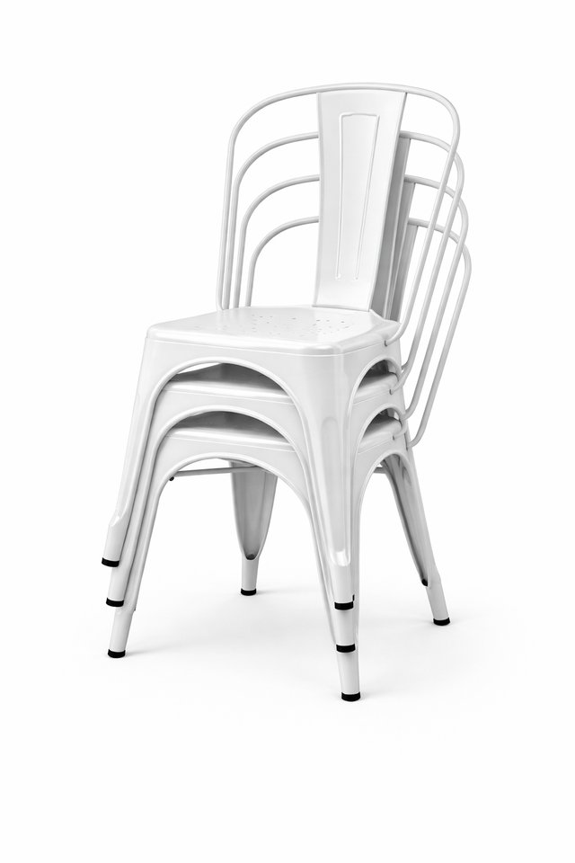 Tolix Cafe Chair - White Hire