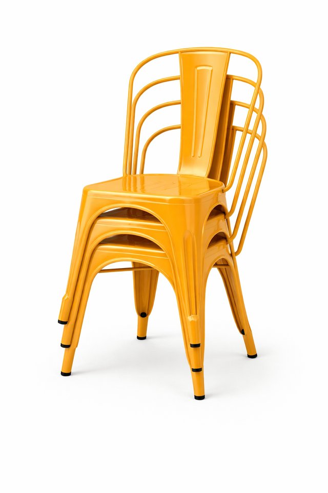 Tolix Cafe Chair - Yellow Hire