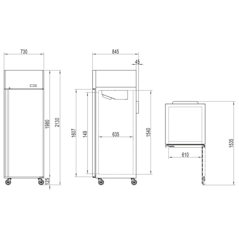 Gastro Freezer for Hire - 670 Litre