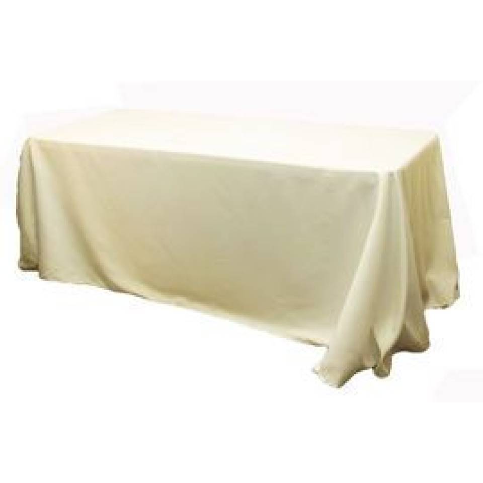 70" x 108" Ivory Banqueting Tablecloth Hire