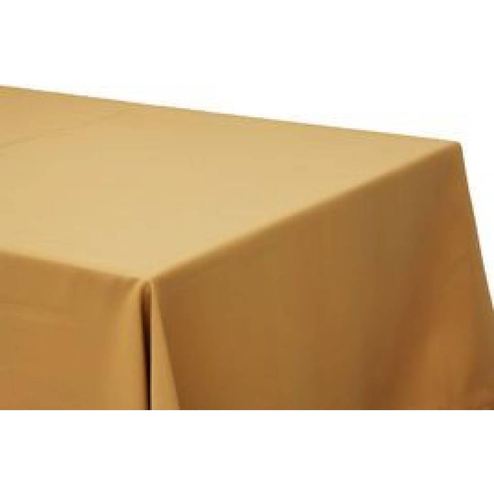 90" x 132" Gold Banqueting Tablecloth Hire