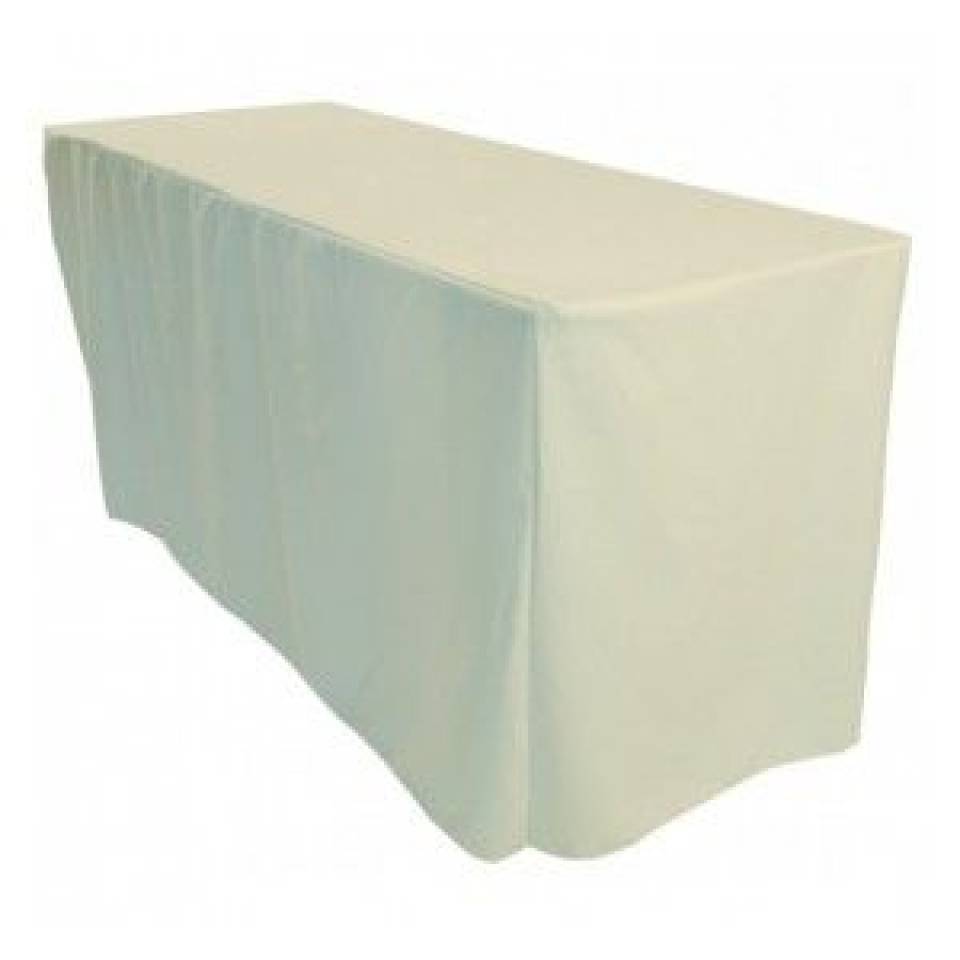 6' Fitted Tablecloth for hire - Ivory