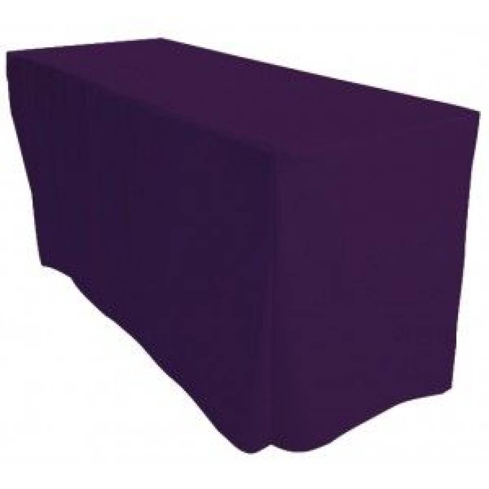 6' Fitted Tablecloth for hire - Purple