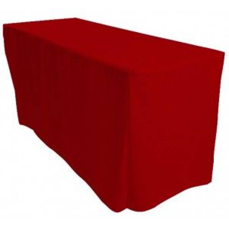 Red Fitted Tablecloth Hire - 6'